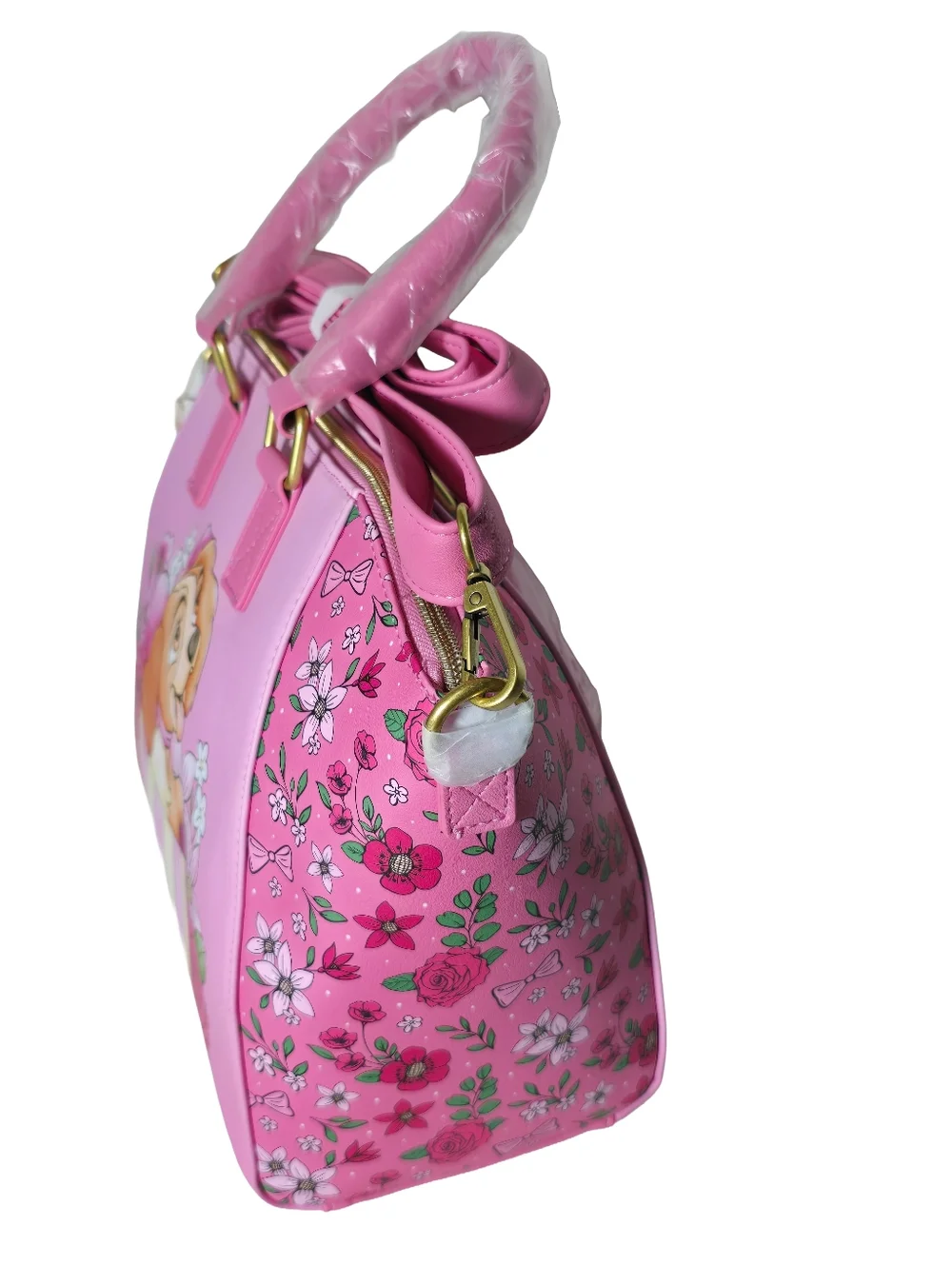 Loungefly Disney Lady & The Tramp Pink Satchel Bag NWT - Picture 2 of 5